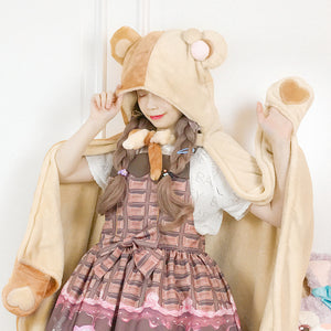 Sweet and Lovely Lolita Bear Woolen Blanket