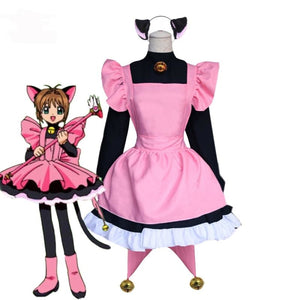 Cardcaptor Sakura Kinomoto Cosplay Costume Cat Maid Lolita Costumes