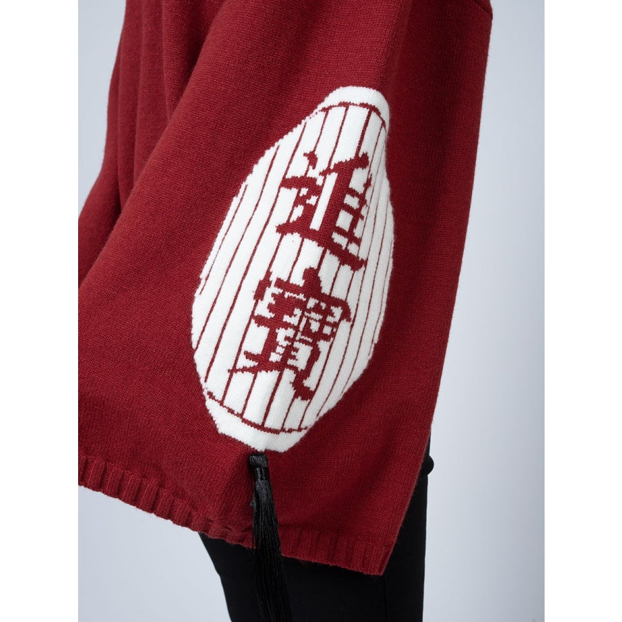 Cartoon Fox Face Embroidery Tassels Sweater Pullover Mp005913 Sweatshirt