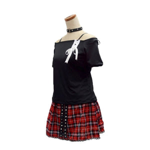 Classroom Murder Shiota Nagisa Punk Girl Uniforms Halloween Party Cosplay Costume Complete Set With