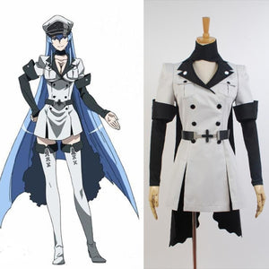 Cosplay Akame Ga Kill Esdeath Empire General Apparel Full Set Uniform Outfit Costume Halloween M