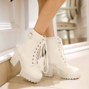 Cosplay Martin Jump Boots White / 34