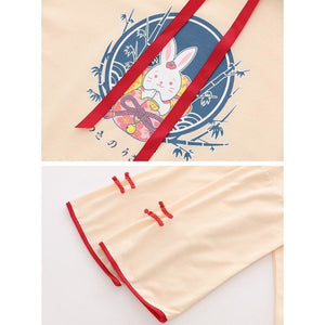 Cute Bunny Print Japanese Drawstring Hoodies J40014 Hoodie