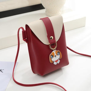 Cute Dog Pendant Crossboby Bag Red / One Size Crossbody