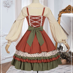 Japanese Pastoral Style Lolita Jumper Skirt Sets