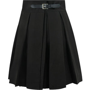 Darkness Buckle A-line Tuck Skirt