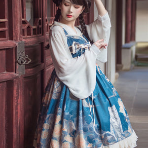 Chinese Style High Waist Lolita Jumper Skirt