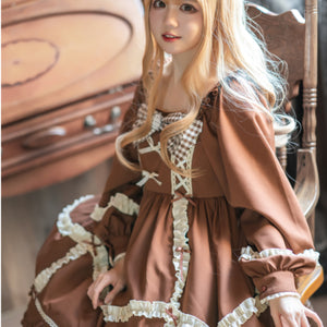Lovely Princess High Waist Long Sleeve Lolita Dress