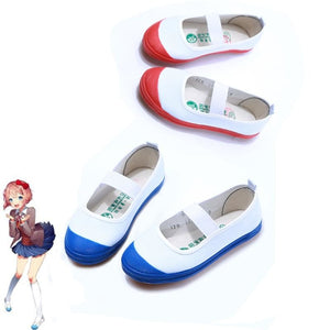 Game Doki Literature Club Cosplay Shoes Sayori Yuri Natskuki Sports For Women Blue Red & Boots