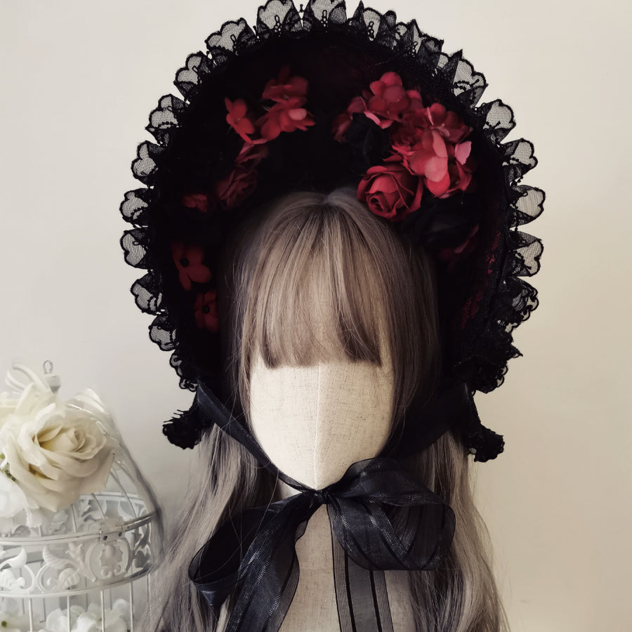 Original Gorgeous Lolita Wide Brim Lace Hat