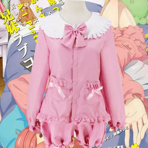 Eromanga Sensei Izumi Sagiri Cute Pajamas Nightgown Sleepwear Tops Pants Uniform Outfit Anime
