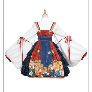 Japanese Sweet Lolita Jumper Skirt Two Piece Sets
