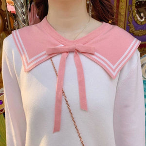 Fashion Sweet Bow Sailor Idea Tie Knitted Sweater Mp006032 Sweatshirt