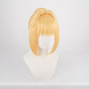 Fate Extra Nero Cosplay Wig Bread Updo / Bun Blonde Fgo Halloween Wigs