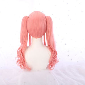 Fate Extra Tamamo No Mae Caster Cosplay Wigs Pigtails Curly Hair Fgo