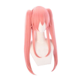 Fate Extra Tamamo No Mae Caster Cosplay Wigs Pigtails Curly Hair Fgo Straight-Haired Pony / One Size