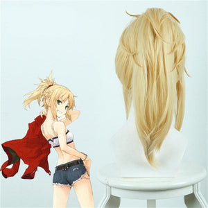 Fate Grand Order Mordred Cosplay Wig Blonde Ponytail Mp005970 Wigs