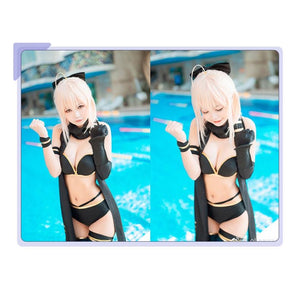 Fate Okita Souji Cosplay Costume Sakura Saber Summer Swimsuit Fgo Costumes