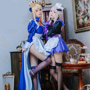 Fate Stay Night Altria Pendragon Waitress Cosplay Costume Saber Maid Costumes