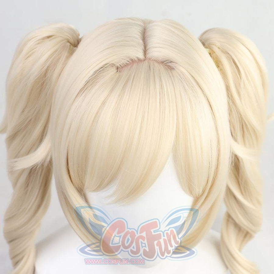 Game Genshin Impact Barbara Cosplay Wig Short Curly Light Golden Hair C00125 Wigs