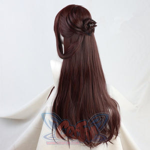 Game Genshin Impact Beidou Cosplay Wig Long Dark Brown Hair C00285 Wigs