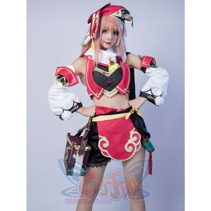 Game Genshin Impact Yanfei Cosplay Costume Jacquard Version C00480 Costumes
