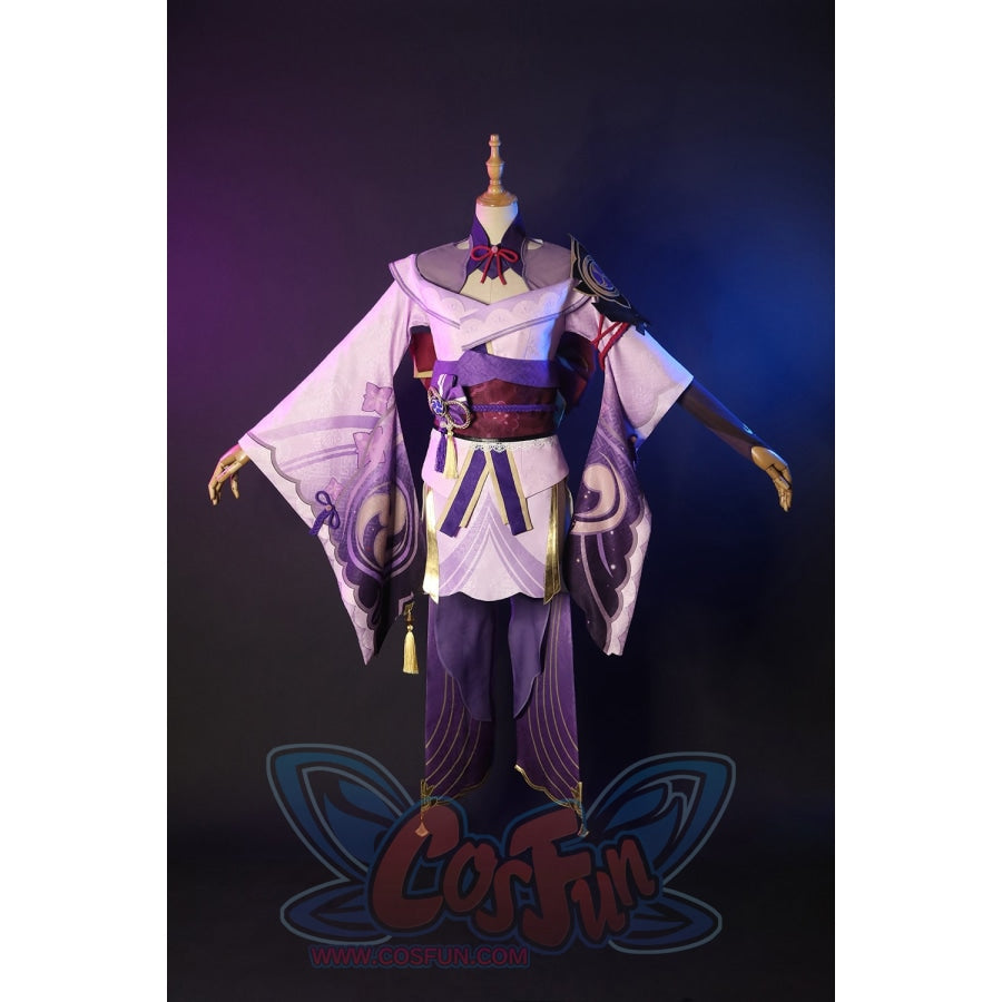 Genshin Impact Electro Archon Raiden Shogun Cosplay Costume Jacquard Version C00573 Costumes