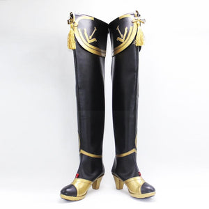 Genshin Impact Beidou Cosplay Shoes High-Heeled Boots C00448 #35(22.5Cm) &