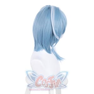 Genshin Impact Eula Cosplay Wig Blue And White Mixed Color C00413 Cosplay