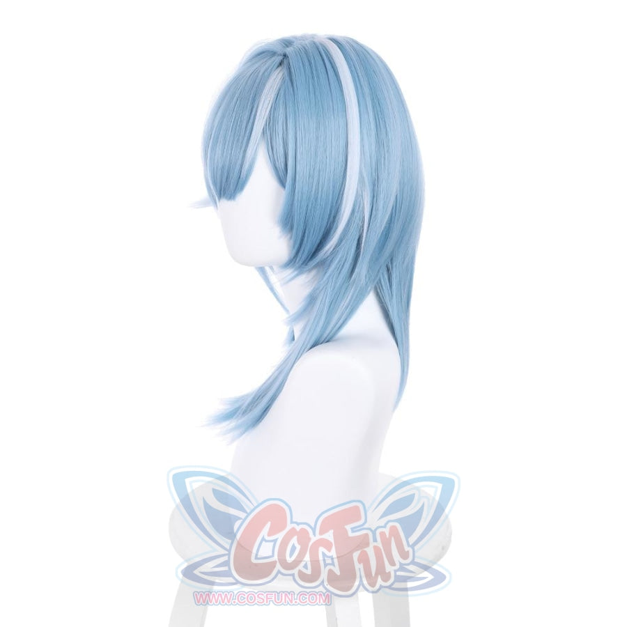Genshin Impact Eula Cosplay Wig Blue And White Mixed Color C00413 Cosplay