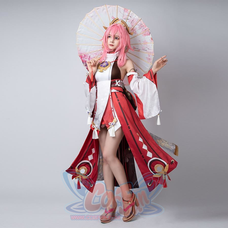 Genshin Impact Guuji Yae Miko Cosplay Costume C00635 Costumes