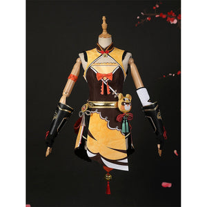 Genshin Impact Xiangling Cosplay Costume Jacquard Version C02809 Women / Xs Costumes