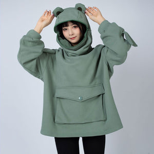 Green Froggy Give My Princess Oversized Hoodie Coat C00064 None / Xl Hoodie