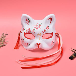 Hand Made Pulp Japanese Ancient Folk Fox Mask Cosplay Props C00222 & Accessories