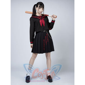 Hell Girl Jigoku Shjo Cosplay Uniform School C00021