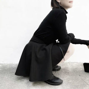 High Waist Black Mini Skirt J20065 Dress