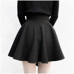 High Waist Black Mini Skirt J20065 - cosfun
