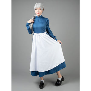 Howls Moving Castle Sophie Hatter Cosplay Costumes Maid Blue Dress Mp004181