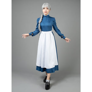 Howls Moving Castle Sophie Hatter Cosplay Costumes Maid Blue Dress Mp004181