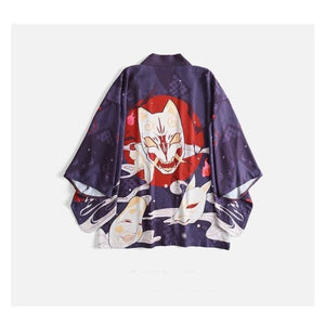 Japanese Kimono Traditional Yukata 2020 New Streetwear Coat Purple / One Size Top
