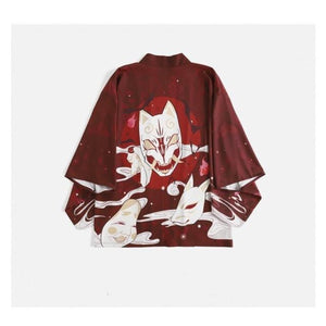 Japanese Kimono Traditional Yukata 2020 New Streetwear Coat Red / One Size Top