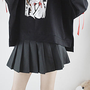 Japanese Solid Pleated College Style Mini Skirt