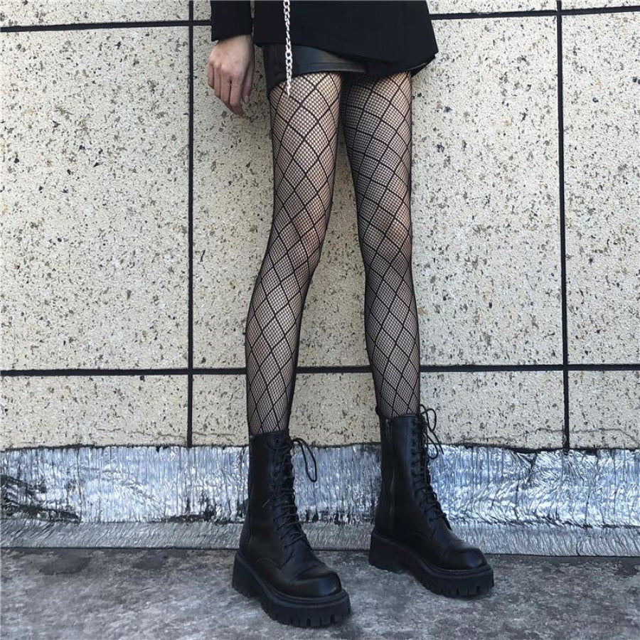 Silk Stockings Black Letters Fleece Stockings Winter JK Silk Pantyhose -  cosfun