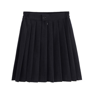 Jk School Pleated Solid Bottom Skirt