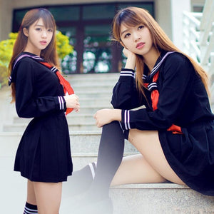 Jk School Uniform Student Sailor Black White Suit Mp006021