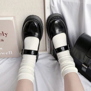 Jk Socks Cotton Crew Kawaii Srockings Beige / One Size Stockings&socks
