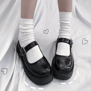 Jk Socks Cotton Crew Kawaii Srockings White / One Size Stockings&socks