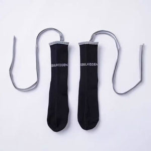 Jk Socks Tied Strip Thin Summer Kawaii Black Luminous / One Size Stockings&socks