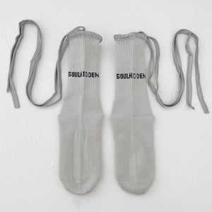 Jk Socks Tied Strip Thin Summer Kawaii Grey Luminous / One Size Stockings&socks