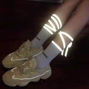 Jk Socks Tied Strip Thin Summer Kawaii White Luminous / One Size Stockings&socks